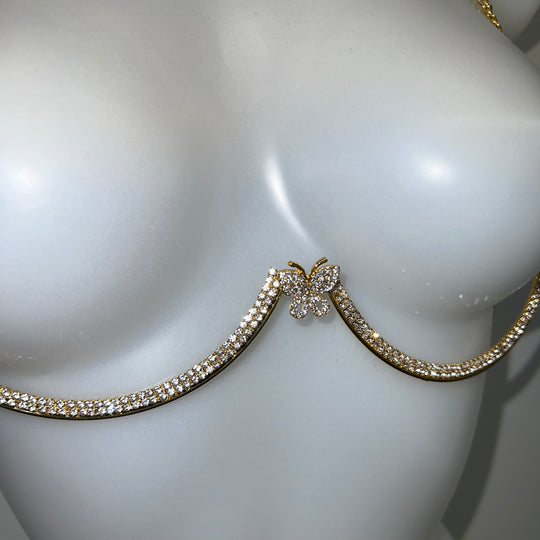 Micah Butterfly Bra-Cup Chain Necklace
